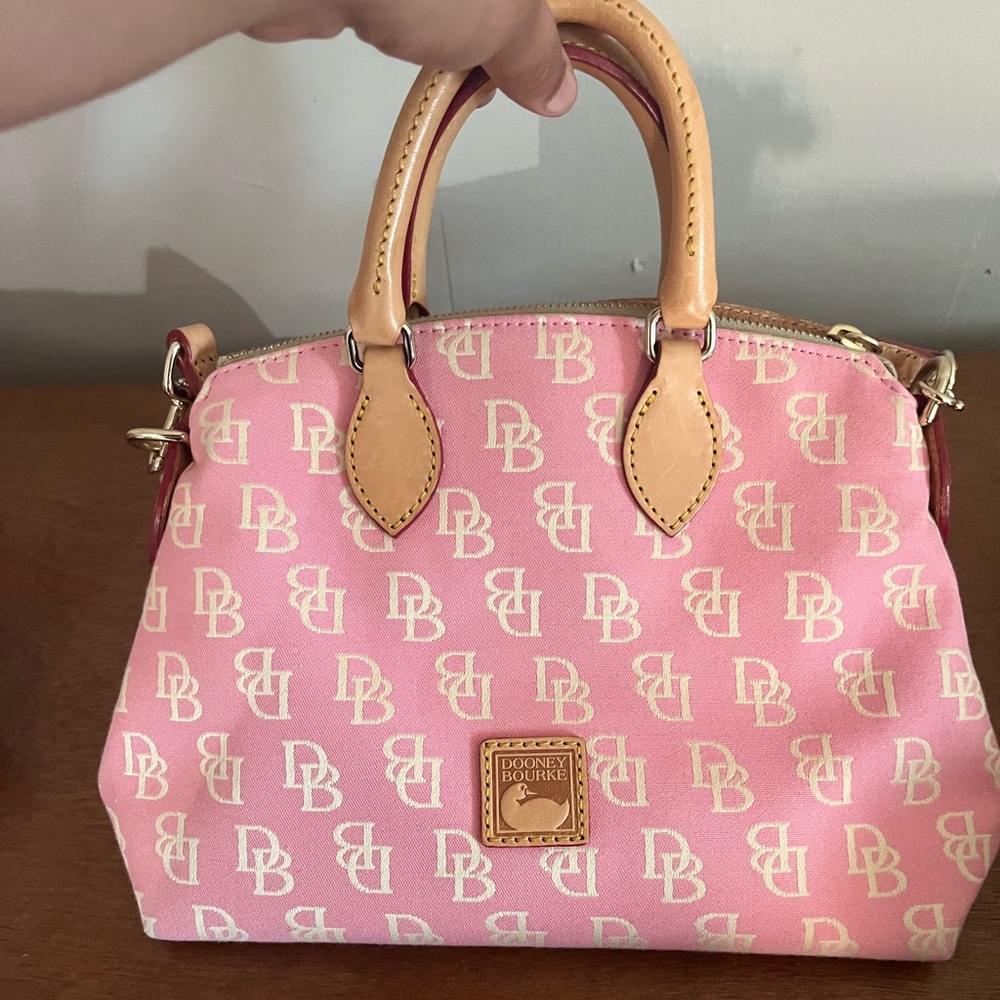 Dooney & Bourke Pink and Tan Satchel